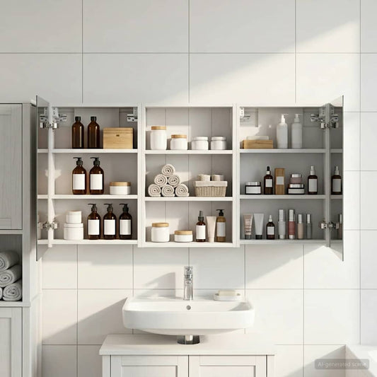 Bathroom Cabinet Set 3 pcs 120 x 10.5 x 60.5 cm Engineered wood