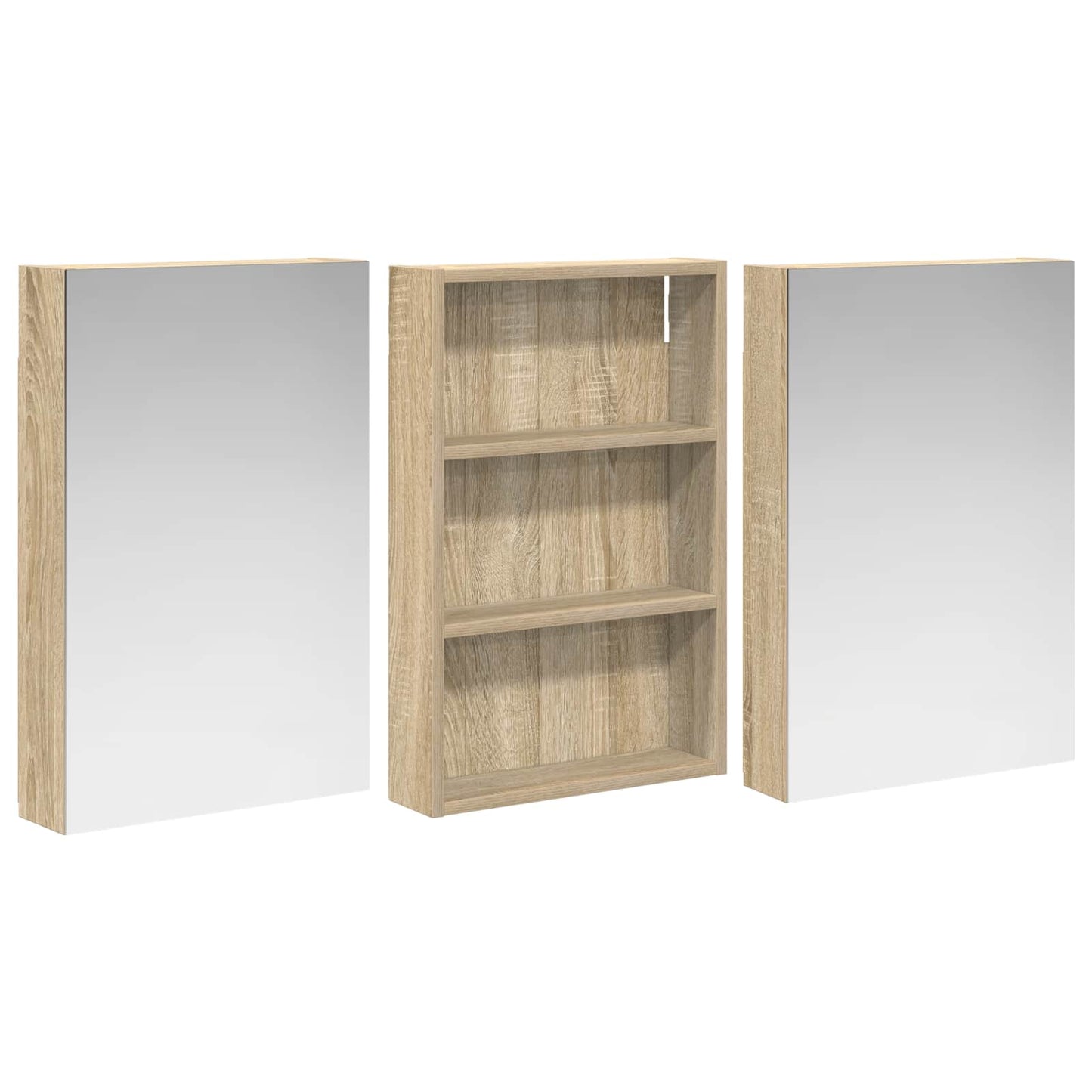 Bathroom Cabinet Set 3 pcs 120 x 10.5 x 60.5 cm Engineered wood