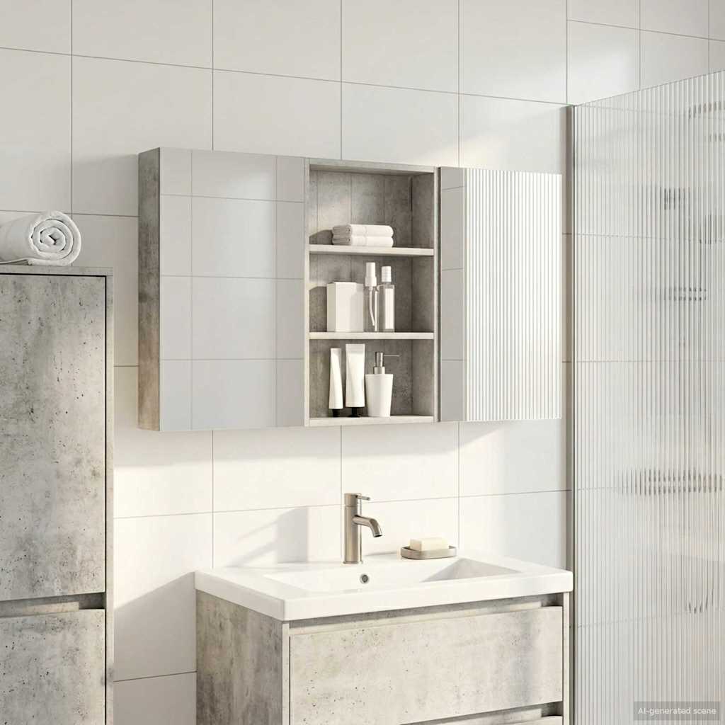 Bathroom Cabinet Set 3 pcs 120 x 10.5 x 60.5 cm Engineered wood