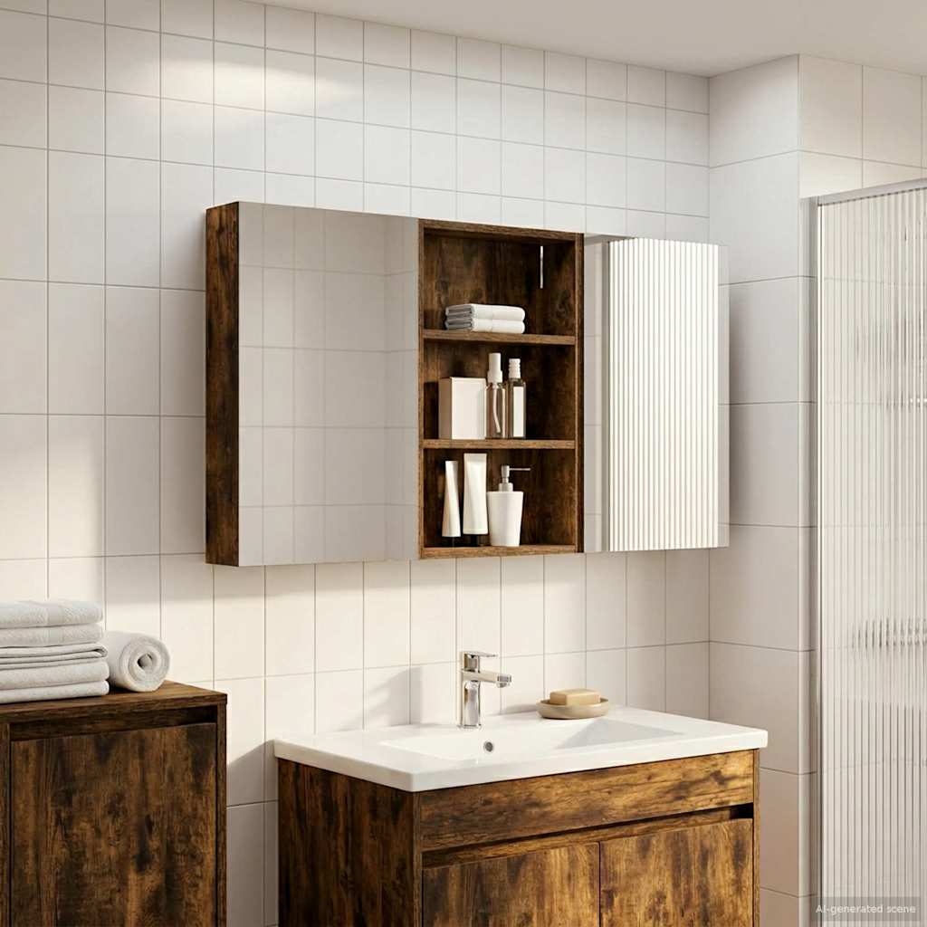 Bathroom Cabinet Set 3 pcs 120 x 10.5 x 60.5 cm Engineered wood