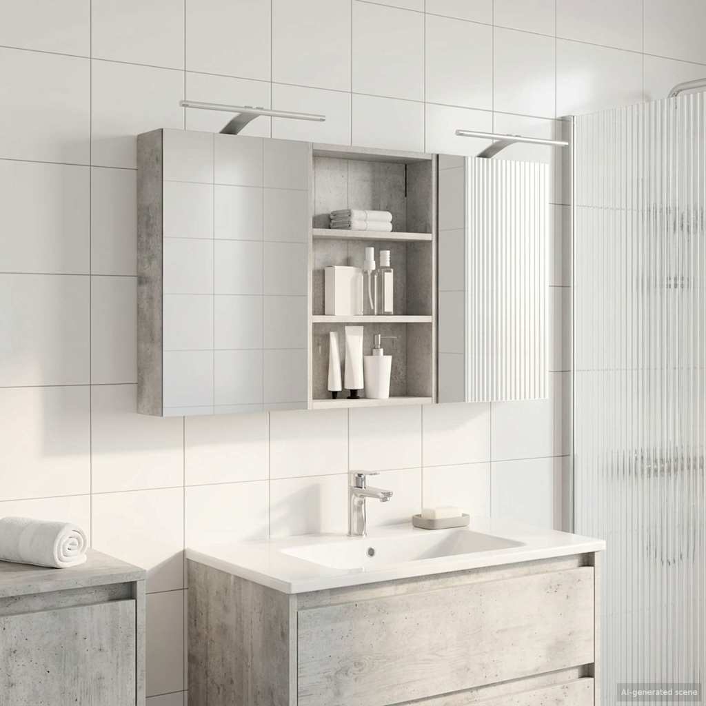 Bathroom Cabinet Set 3 pcs 120 x 10.5 x 60.5 cm Engineered wood