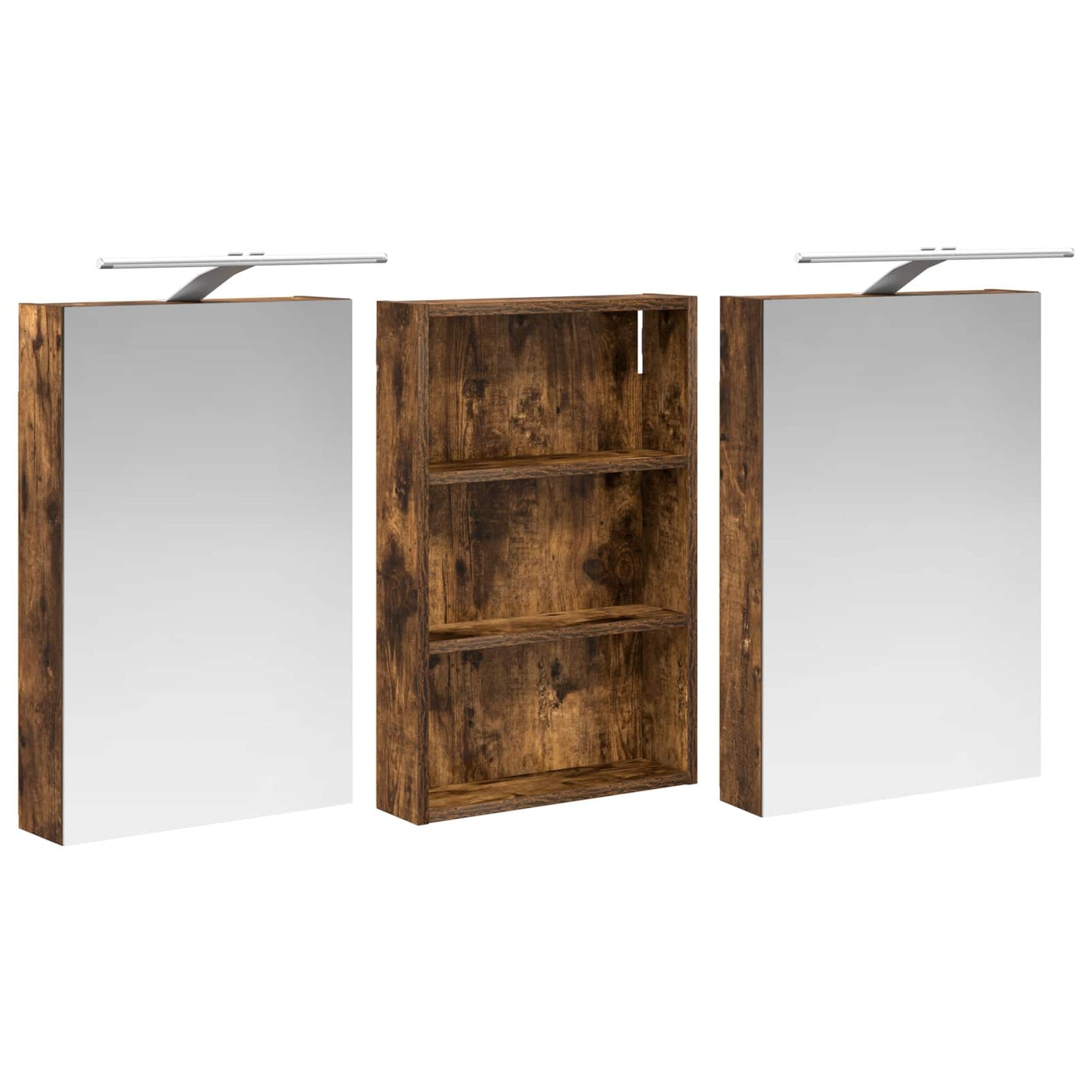 Bathroom Cabinet Set 3 pcs 120 x 10.5 x 60.5 cm Engineered wood