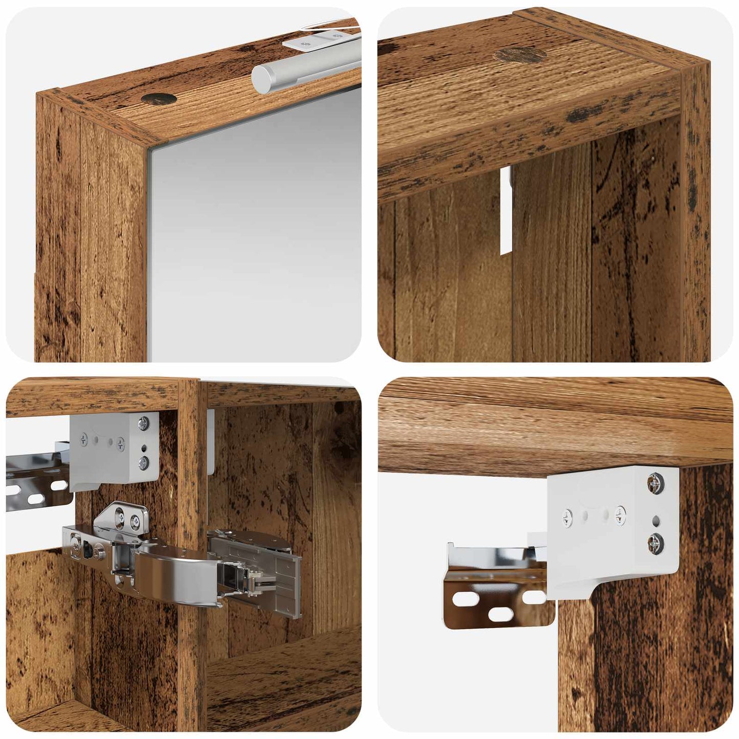 Bathroom Cabinet Set 3 pcs 120 x 10.5 x 60.5 cm Engineered wood