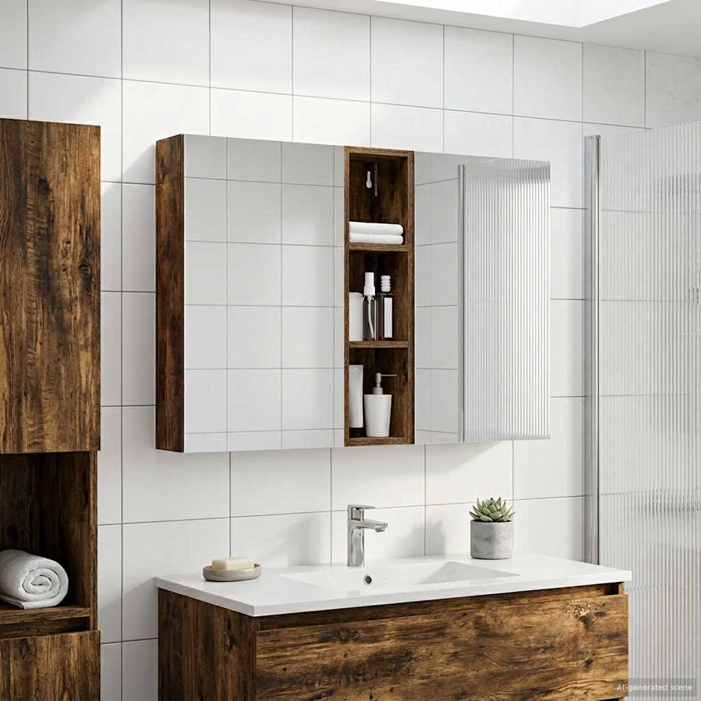 Bathroom Cabinet Set 3 pcs 120 x 14.5 x 70 cm Engineered wood