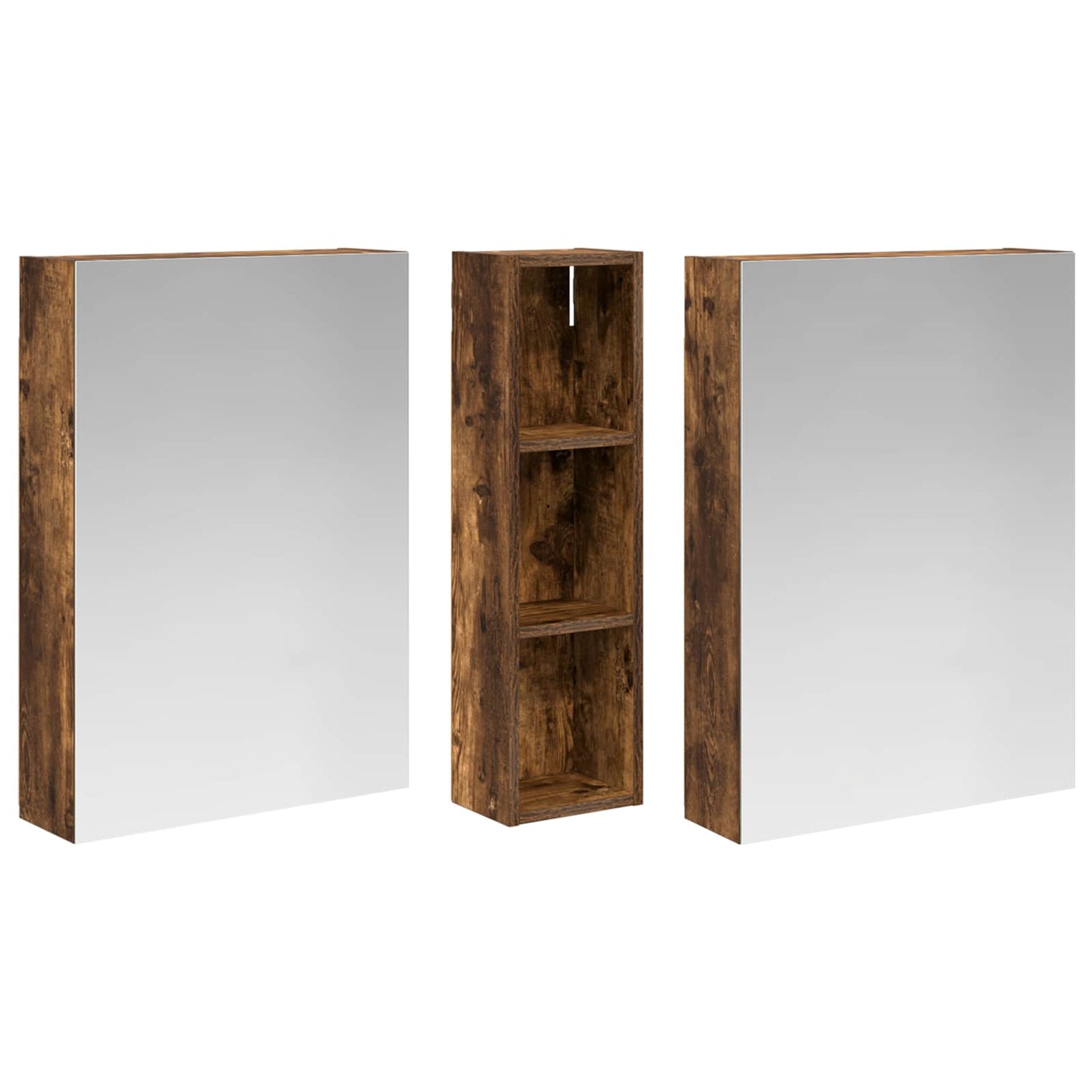 Bathroom Cabinet Set 3 pcs 120 x 14.5 x 70 cm Engineered wood