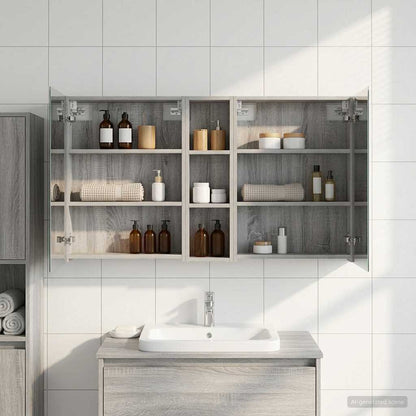Bathroom Cabinet Set 3 pcs 120 x 14.5 x 70 cm Engineered wood