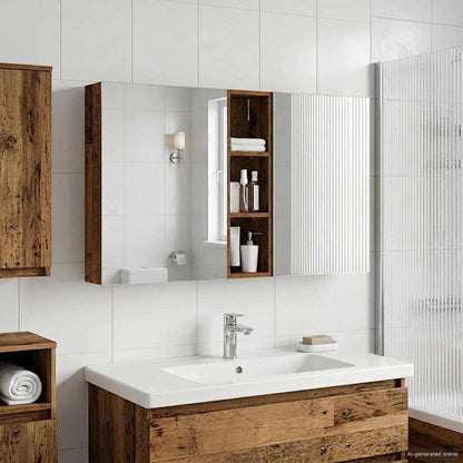 Bathroom Cabinet Set 3 pcs 120 x 14.5 x 70 cm Engineered wood