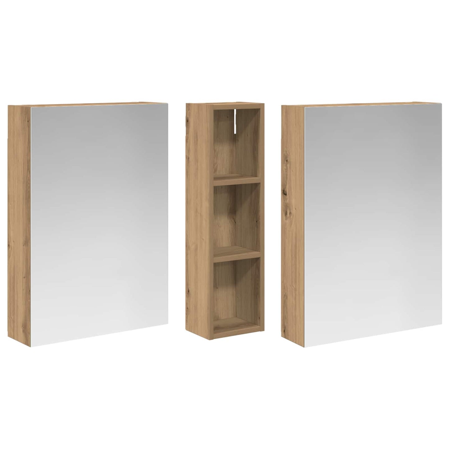 Bathroom Cabinet Set 3 pcs 120 x 14.5 x 70 cm Engineered wood