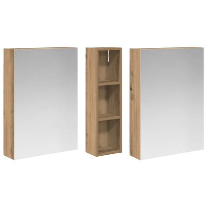 Bathroom Cabinet Set 3 pcs 120 x 14.5 x 70 cm Engineered wood