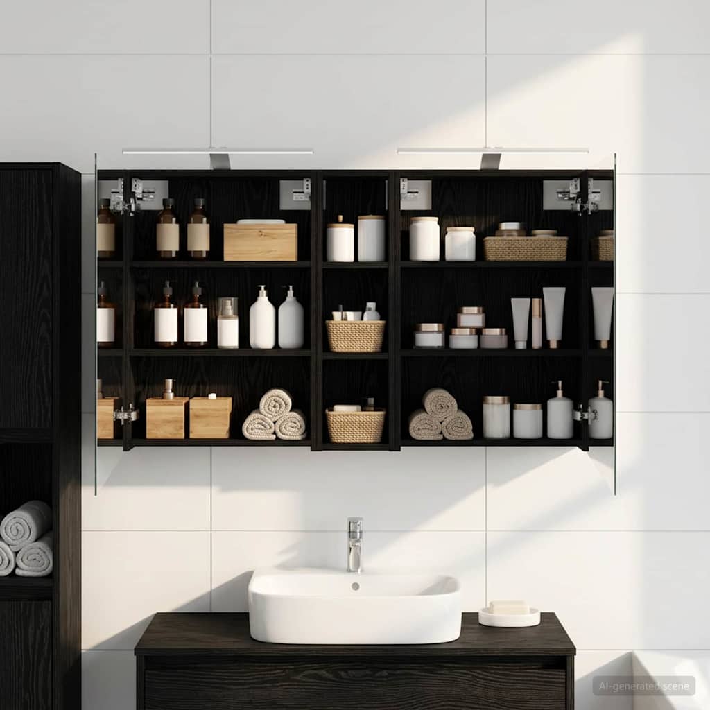 Bathroom Cabinet Set 3 pcs 120 x 14.5 x 70 cm Engineered wood