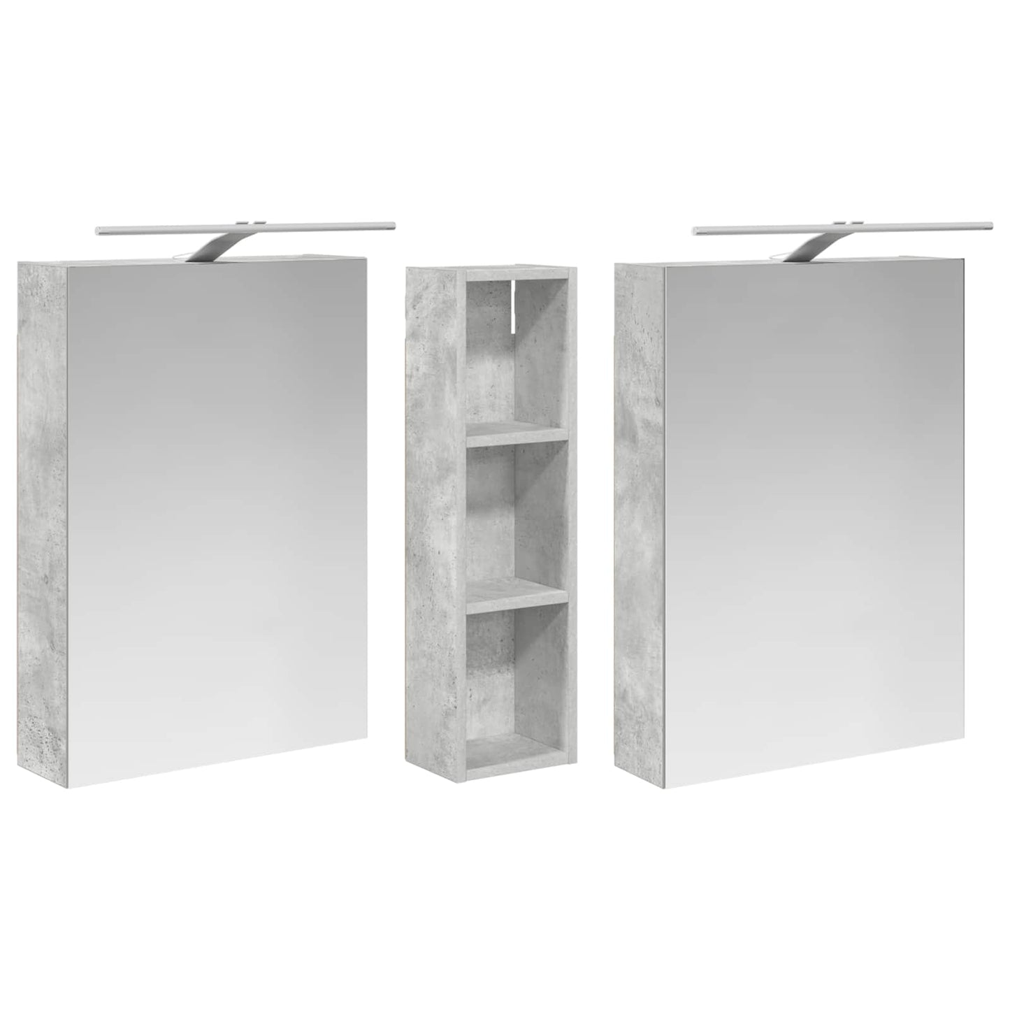 Bathroom Cabinet Set 3 pcs 120 x 14.5 x 70 cm Engineered wood