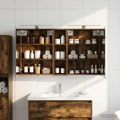 Bathroom Cabinet Set 3 pcs 120 x 14.5 x 70 cm Engineered wood