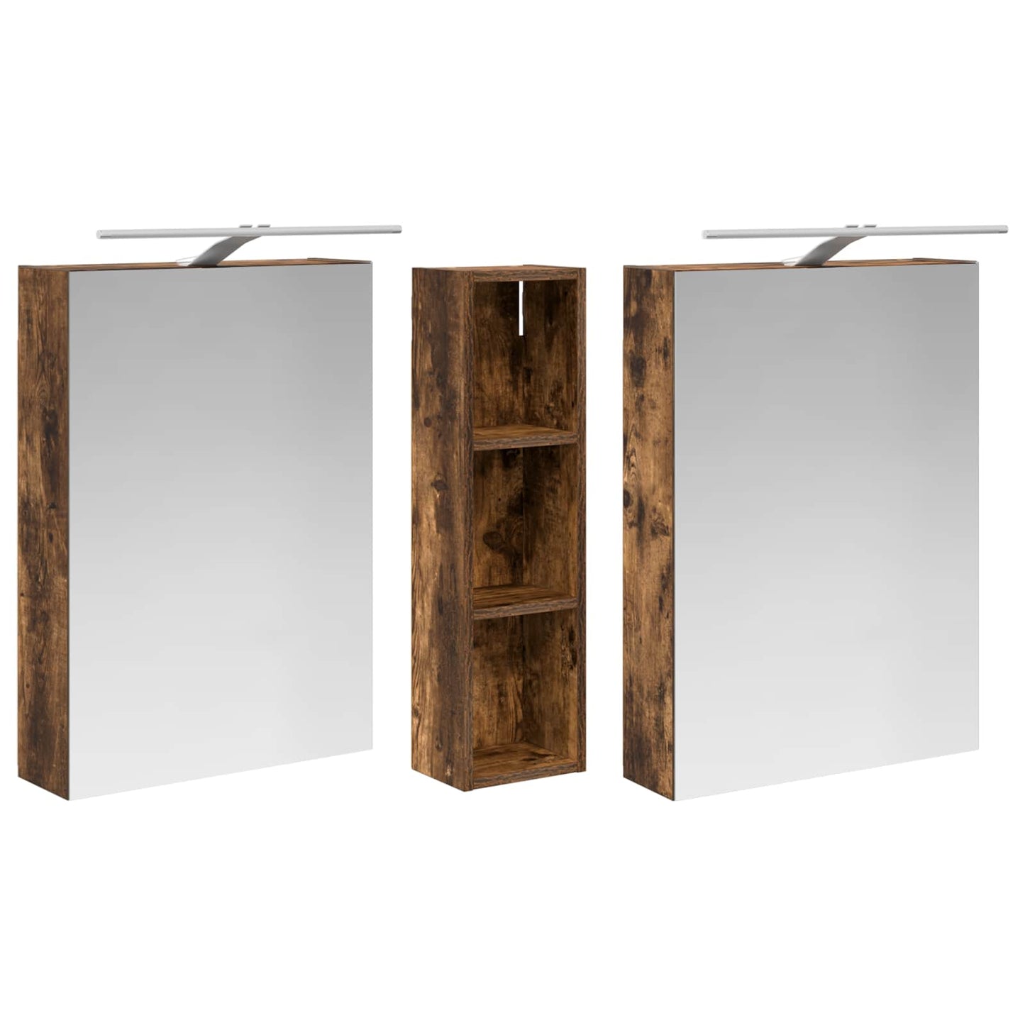 Bathroom Cabinet Set 3 pcs 120 x 14.5 x 70 cm Engineered wood