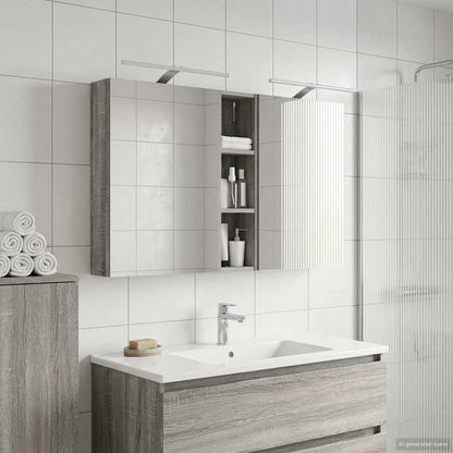Bathroom Cabinet Set 3 pcs 120 x 14.5 x 70 cm Engineered wood