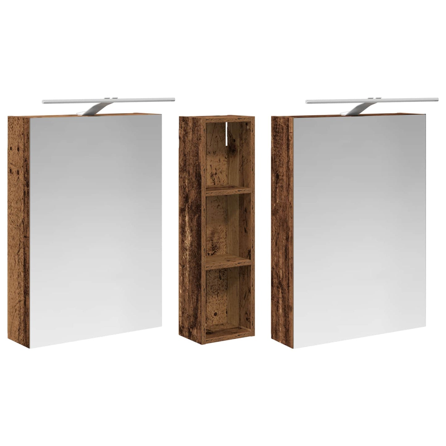 Bathroom Cabinet Set 3 pcs 120 x 14.5 x 70 cm Engineered wood