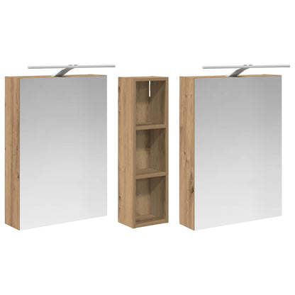 Bathroom Cabinet Set 3 pcs 120 x 14.5 x 70 cm Engineered wood