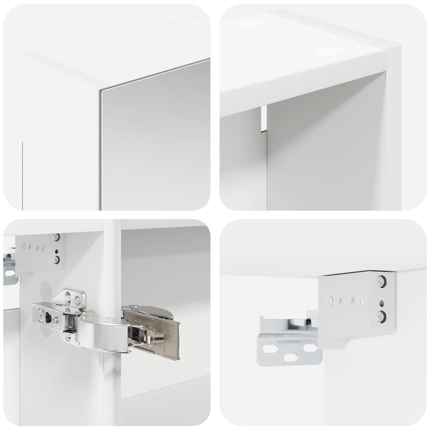 Bathroom Cabinet Set 3 pcs 130 x 14.5 x 70 cm Engineered wood