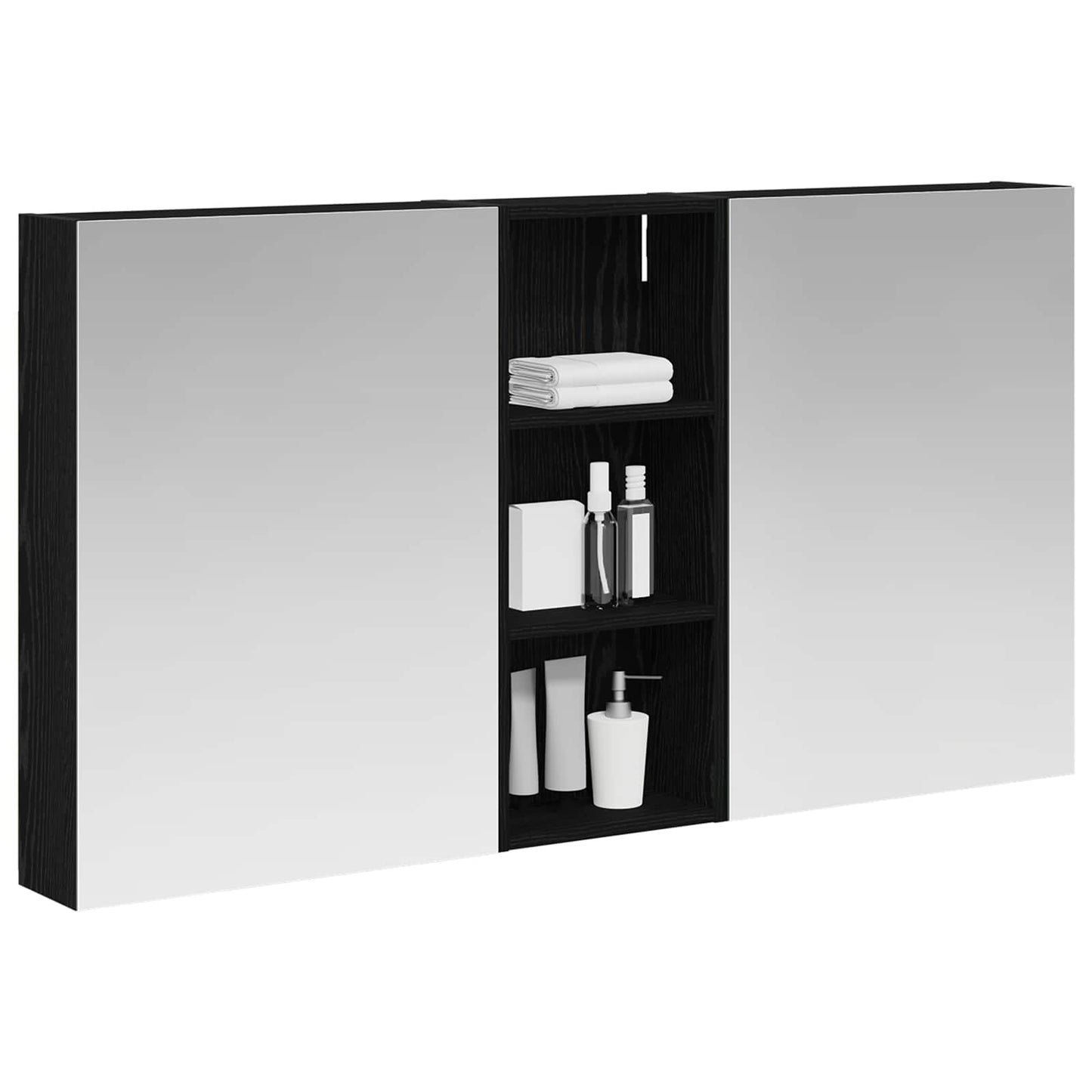 Bathroom Cabinet Set 3 pcs 130 x 14.5 x 70 cm Engineered wood