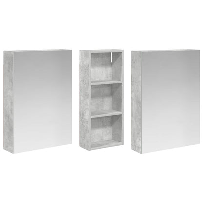 Bathroom Cabinet Set 3 pcs 130 x 14.5 x 70 cm Engineered wood