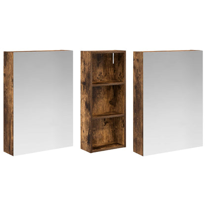 Bathroom Cabinet Set 3 pcs 130 x 14.5 x 70 cm Engineered wood