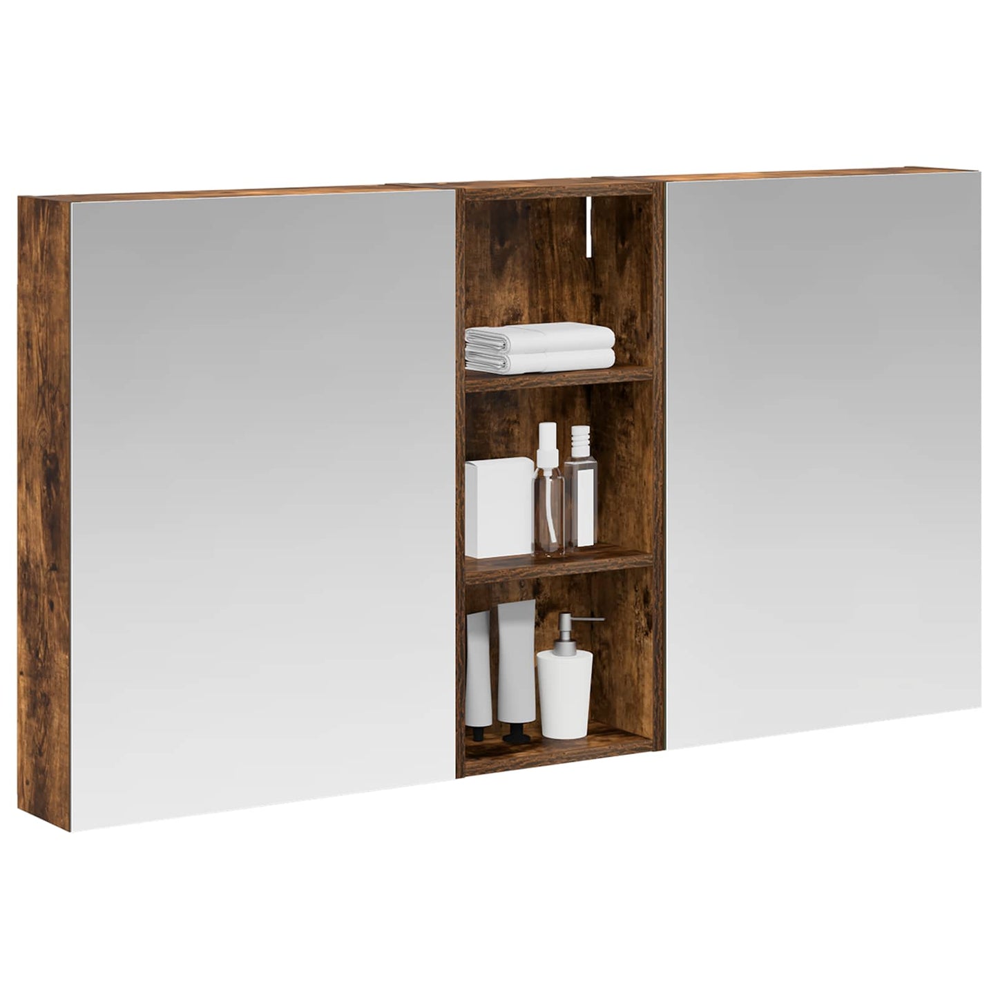Bathroom Cabinet Set 3 pcs 130 x 14.5 x 70 cm Engineered wood