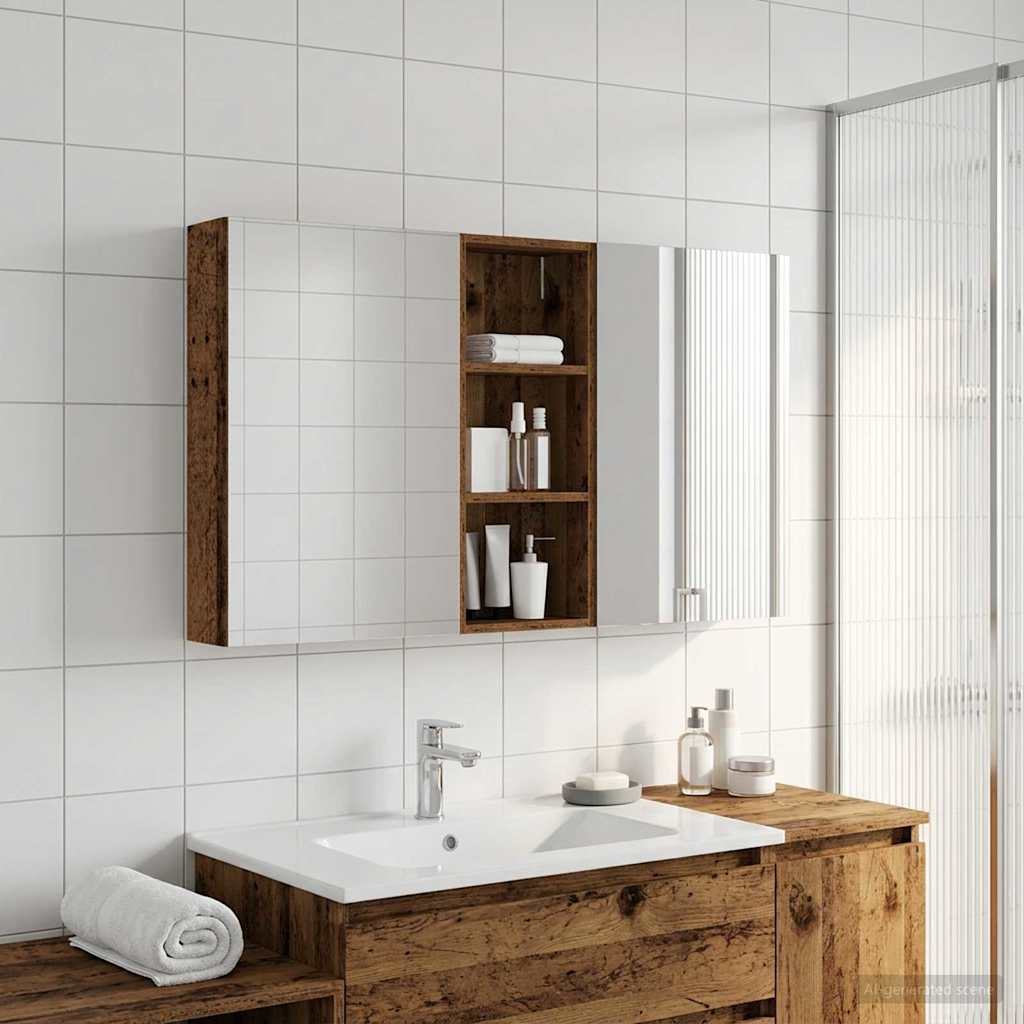 Bathroom Cabinet Set 3 pcs 130 x 14.5 x 70 cm Engineered wood