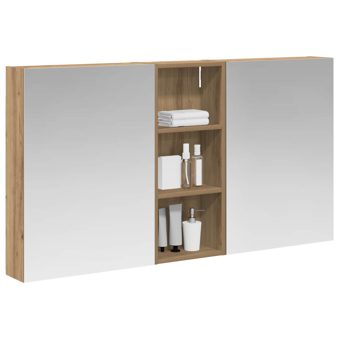 Bathroom Cabinet Set 3 pcs 130 x 14.5 x 70 cm Engineered wood