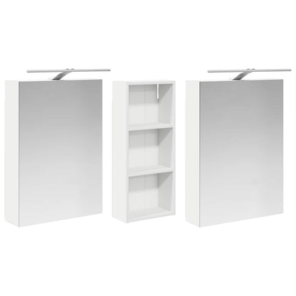 Bathroom Cabinet Set 3 pcs 130 x 14.5 x 70 cm Engineered wood