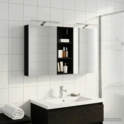 Bathroom Cabinet Set 3 pcs 130 x 14.5 x 70 cm Engineered wood