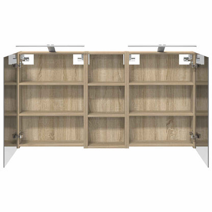 Bathroom Cabinet Set 3 pcs 130 x 14.5 x 70 cm Engineered wood