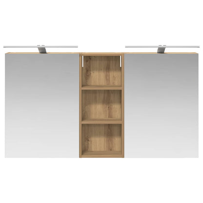 Bathroom Cabinet Set 3 pcs 130 x 14.5 x 70 cm Engineered wood