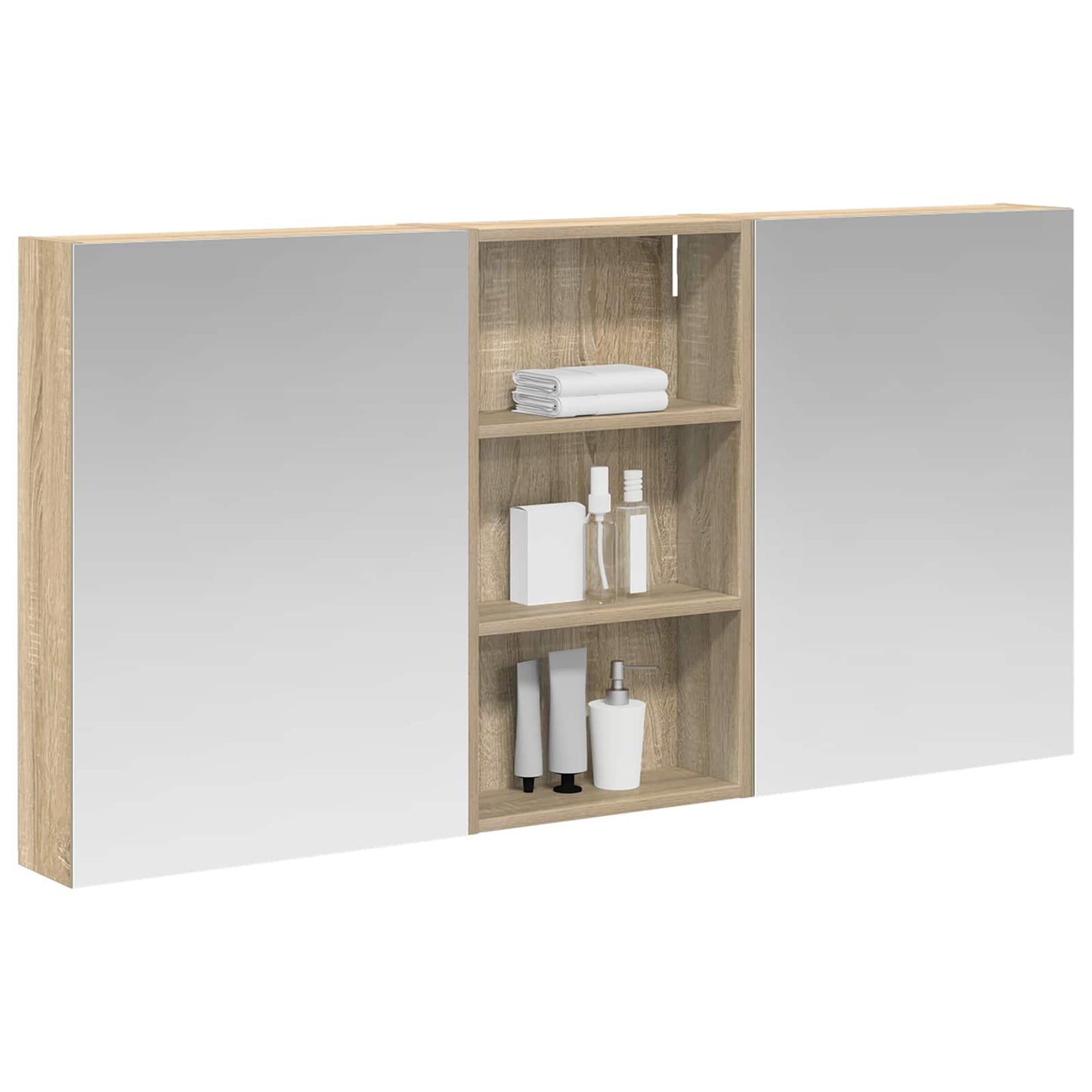 Bathroom Cabinet Set 3 pcs 140 x 14.5 x 70 cm Engineered wood