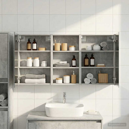 Bathroom Cabinet Set 3 pcs 140 x 14.5 x 70 cm Engineered wood