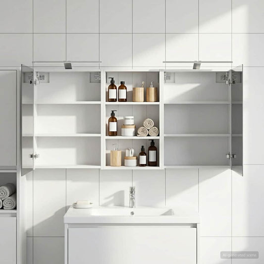 Bathroom Cabinet Set 3 pcs 140 x 14.5 x 70 cm Engineered wood