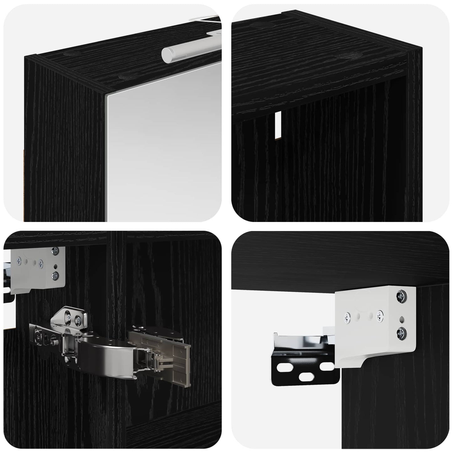 Bathroom Cabinet Set 3 pcs 140 x 14.5 x 70 cm Engineered wood