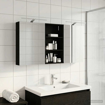 Bathroom Cabinet Set 3 pcs 140 x 14.5 x 70 cm Engineered wood