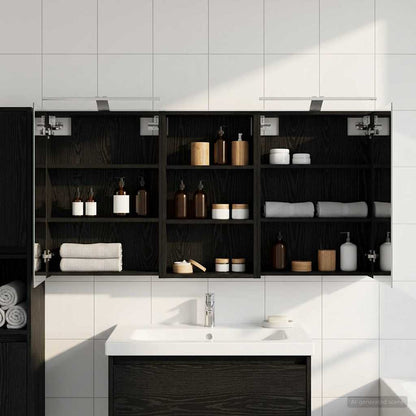 Bathroom Cabinet Set 3 pcs 140 x 14.5 x 70 cm Engineered wood