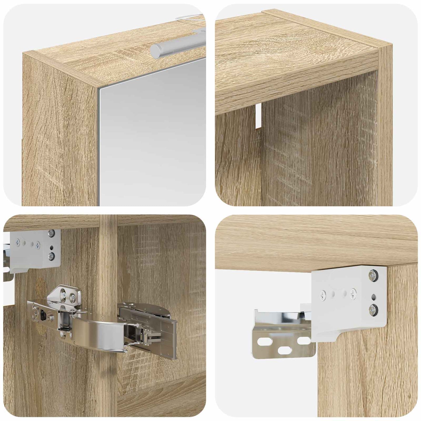 Bathroom Cabinet Set 3 pcs 140 x 14.5 x 70 cm Engineered wood