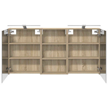 Bathroom Cabinet Set 3 pcs 140 x 14.5 x 70 cm Engineered wood