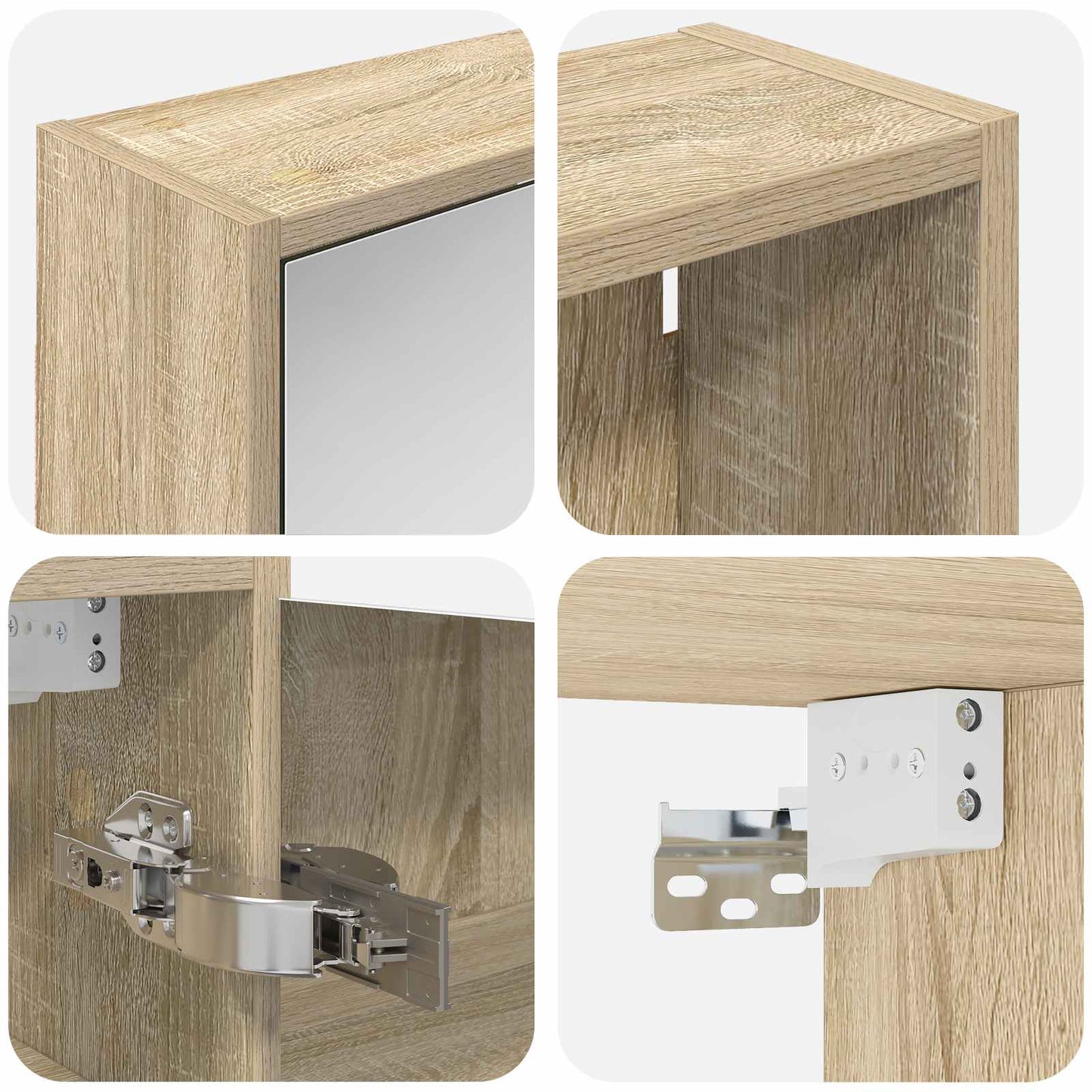 Bathroom Cabinet Set 3 pcs 116 x 16 x 62.5 cm Engineered wood