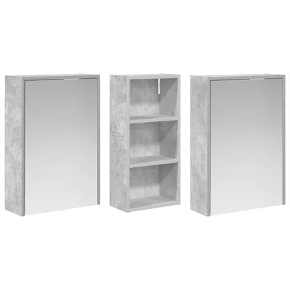 Bathroom Cabinet Set 3 pcs 116 x 16 x 62.5 cm Engineered wood