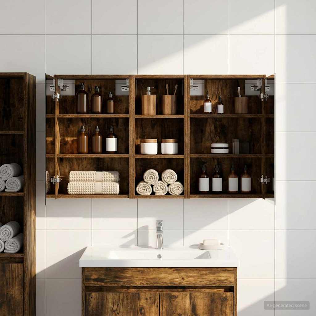 Bathroom Cabinet Set 3 pcs 116 x 16 x 62.5 cm Engineered wood