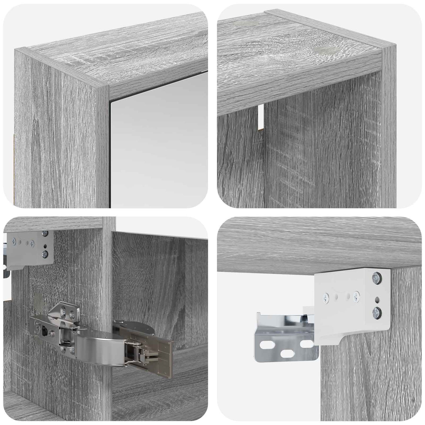Bathroom Cabinet Set 3 pcs 116 x 16 x 62.5 cm Engineered wood