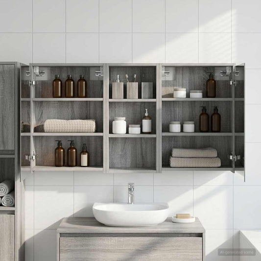 Bathroom Cabinet Set 3 pcs 116 x 16 x 62.5 cm Engineered wood