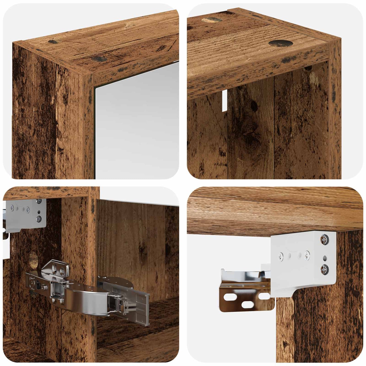 Bathroom Cabinet Set 3 pcs 116 x 16 x 62.5 cm Engineered wood