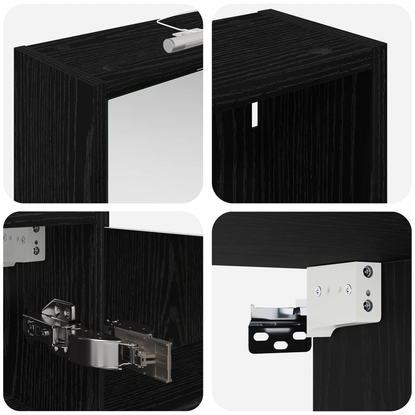 Bathroom Cabinet Set 3 pcs 116 x 16 x 62.5 cm Engineered wood