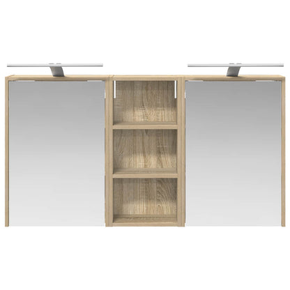 Bathroom Cabinet Set 3 pcs 116 x 16 x 62.5 cm Engineered wood
