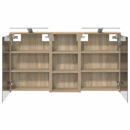 Bathroom Cabinet Set 3 pcs 116 x 16 x 62.5 cm Engineered wood
