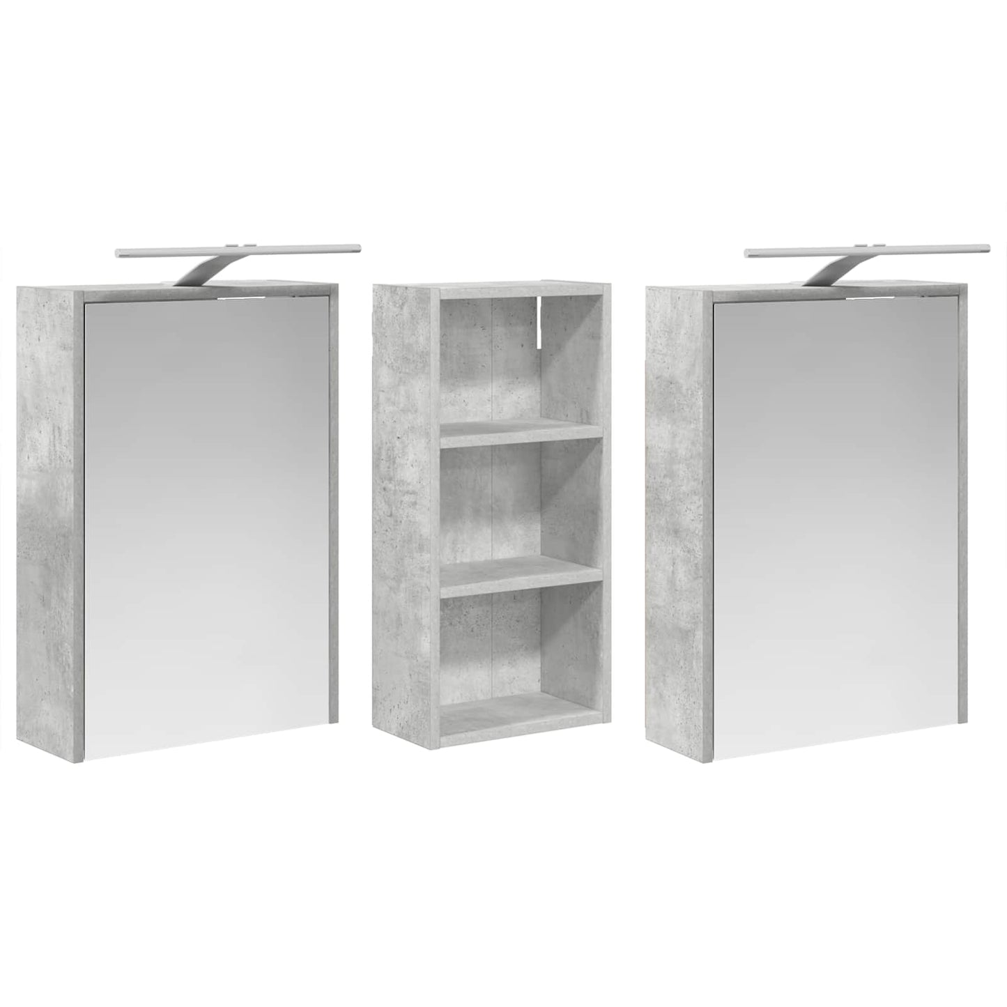 Bathroom Cabinet Set 3 pcs 116 x 16 x 62.5 cm Engineered wood
