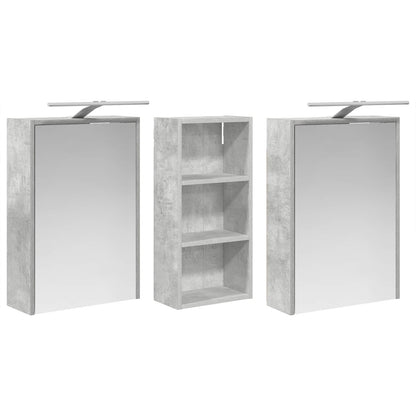 Bathroom Cabinet Set 3 pcs 116 x 16 x 62.5 cm Engineered wood